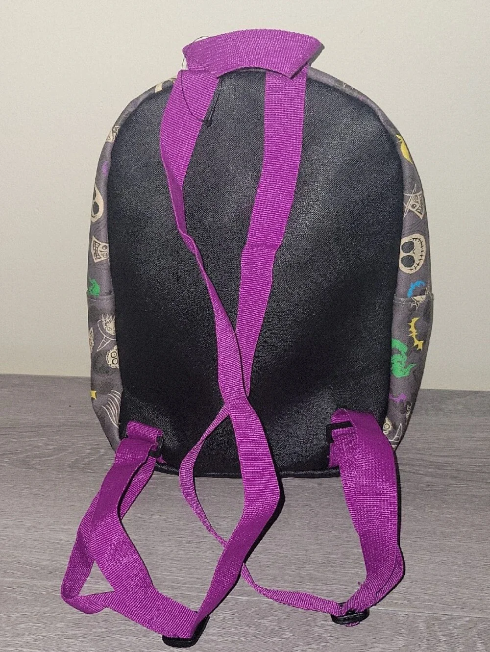 Disney The Nightmare Before Christmas Mini Backpack - Gray with Purple Accents